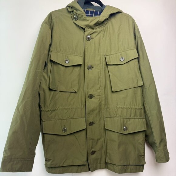 Wallace & Barnes J Crew men's large workwear utility corduroy lined green parka - Picture 1 of 12